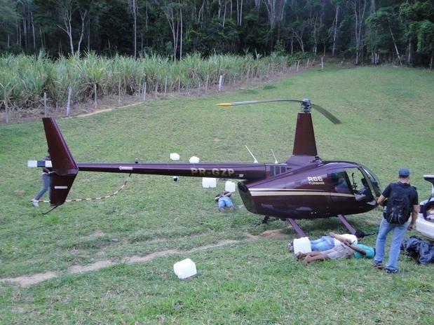 Helicptero que pertence  empresa do deputado mineiro Gustavo Perrella foi apreendido com mais de 400 quilos de cocana