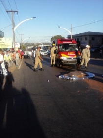 acidente aconteceu na principal avenida de Barra